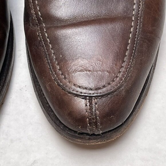 Allen Edmonds Oxfords Shoes Mens 9 D Brown Leather Split Toe Made in USA Lace up main image 8